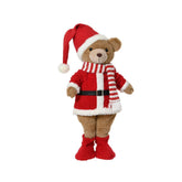 Decoris Polyester Standing Bear 51cm - Red